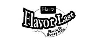 HARTZ FLAVOR LAST FLAVOR IN EVERY BITE logo