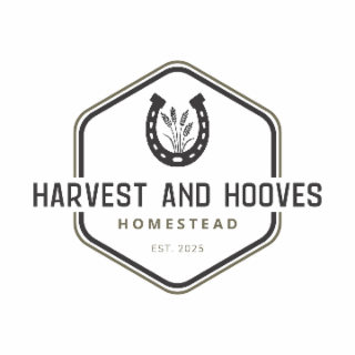 HARVEST AND HOOVES HOMESTEAD EST. 2025 logo