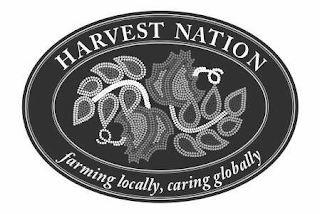 HARVEST NATION FARMING LOCALLY, CARING GLOBALLY logo
