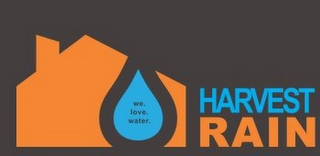 HARVEST RAIN WE. LOVE. WATER. logo