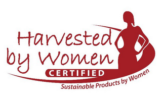 HARVESTED BY WOMEN CERTIFIED SUSTAINABLE PRODUCTS BY WOMEN logo