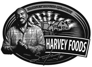 HARVEYHOUSE QUALITY HARVEY FOODS STEVE HARVEY logo