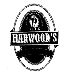 HARWOOD'S IN THE TRADITION OF RALPH HARWOOD 1722 logo