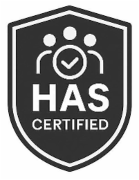 HAS CERTIFIED logo