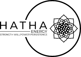 HATHA ENERGY STRENGTH WILLPOWER PERSISTENCE logo