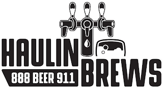 HAULINBREWS 888 BEER 911 logo