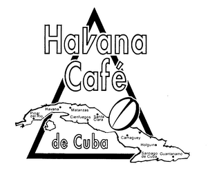 HAVANA CAFE DE CUBA PINAR DEL RIO HAVANA MATANZAS CIENFUEGOS SANTA CLARA CAMAGUEY HOLGUIN SANTIAGO DE CUBA GUANTANAMO logo