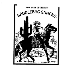 HAVE A BITE OF THE BEST! SADDLEBAG SNACKS logo