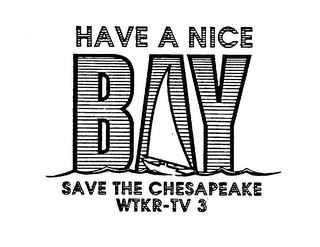 HAVE A NICE BAY SAVE THE CHESAPEAKE WTKR-TV3 logo