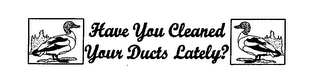 HAVE YOU CLEANED YOUR DUCTS LATELY? logo