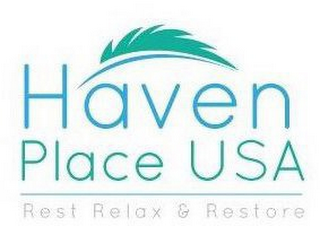 HAVEN PLACE USA REST RELAX & RESTORE logo