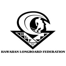 HAWAIIAN LONGBOARD FEDERATION HLF EST. 1997 logo