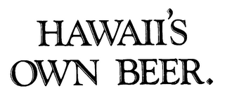 HAWAII'S OWN BEER. logo