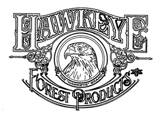 HAWKEYE FOREST PRODUCTS THE "HAWKEYE" BRAND logo