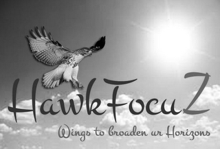 HAWKFOCUZ WINGS TO BROADEN UR HORIZONS logo