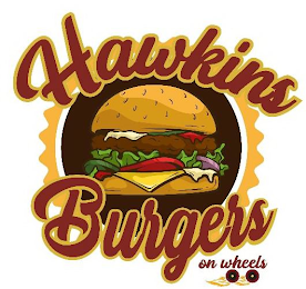HAWKINS BURGERS ON WHEELS logo