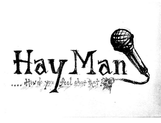HAY MAN . . . . HOW DO YOU FEEL ABOUT THAT? logo