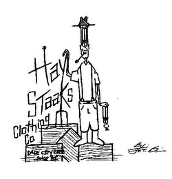 HAY STAAKS CLOTHING CO. DADE CITY BRED SINCE 82' BY JOE BAIN logo