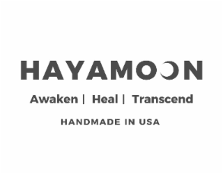 HAYAMOON AWAKEN I HEAL I TRANSCEND HANDMADE IN USA logo