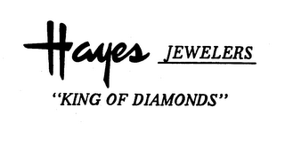 HAYES JEWELERS "KING OF DIAMONDS" logo