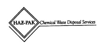HAZ-PAK CHEMICAL WASTE DISPOSAL SERVICES