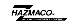 HAZMACO INC. HAZARDOUS MATERIALS COMPANY logo