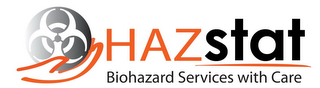 HAZSTAT BIOHAZARD SERVICES WITH CARE logo