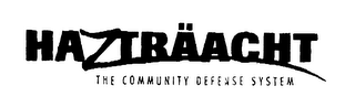 HAZTRAACHT THE COMMUNITY DEFENSE SYSTEM logo