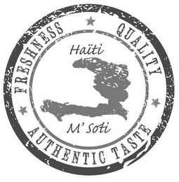 HAÏTI M'SOTI FRESHNESS QUALITY AUTHENTIC TASTE logo