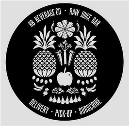 HB BEVERAGE CO · RAW JUICE BAR DELIVERY· PICK-UP · SUBSCRIBE logo