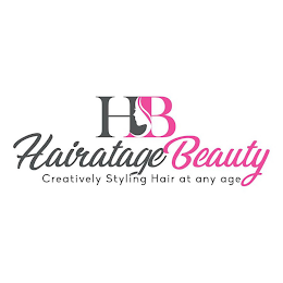 HB HAIRATAGE BEAUTY CREATIVELY, STYLING HAIR AT ANY AGE logo