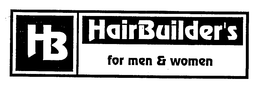 HB HAIRBUILDER'S FOR MEN & WOMEN logo