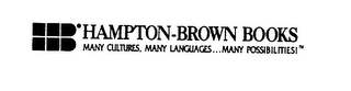 HB HAMPTON-BROWN BOOKS MANY CULTURES, MANY LANGUAGES...MANY POSSIBILITIES! logo
