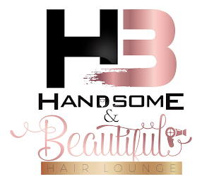 HB HANDSOME & BEAUTIFUL HAIR LOUNGE logo