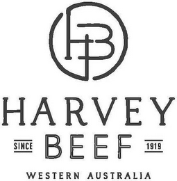 HB HARVEY BEEF SINCE 1919 WESTERN AUSTRALIA logo