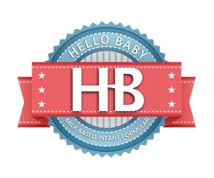 HB HELLO BABY MILK BASED INFANT FORMULAR logo