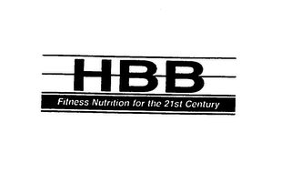 HBB FITNESS NUTRITION FOR THE 21ST CENTURY logo