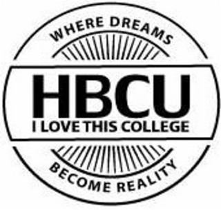 HBCU I LOVE THIS COLLEGE WHERE DREAMS BECOME REALITY logo