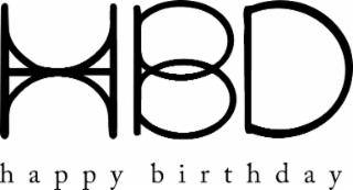 HBD HAPPY BIRTHDAY logo