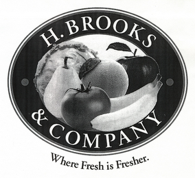 H.BROOKS & COMPANY WHERE FRESH IS FRESHER. logo
