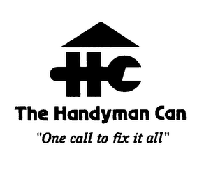 HC THE HANDYMAN CAN "ONE CALL TO FIX ITALL" logo