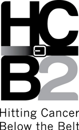 HCB2 HITTING CANCER BELOW THE BELT logo