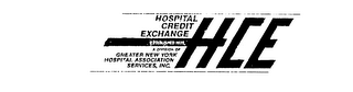 HCE HOSPITAL CREDIT EXCHANGE ESTABLISHED 1939 A DIVISION OF GREATER NEW YORK HOSPITAL ASSOCIATION SERVICES, INC. logo