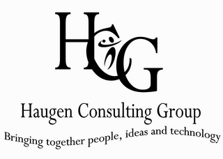 HCG HAUGEN CONSULTING GROUP BRINGING TOGETHER PEOPLE, IDEAS AND TECHNOLOGY logo