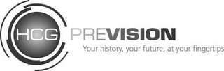 HCG PREVISION YOUR HISTORY, YOUR FUTURE, AT YOUR FINGERTIPS logo