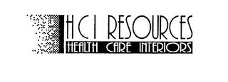 HCI RESOURCES HEALTH CARE INTERIORS logo