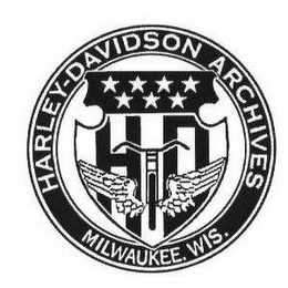 HD HARLEY-DAVIDSON ARCHIVES MILWAUKEE, WIS. logo