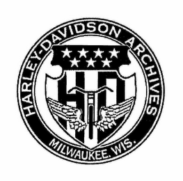 HD HARLEY-DAVIDSON ARCHIVES MILWAUKEE, WIS. logo