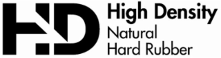 HD HIGH DENSITY NATURAL HARD RUBBER logo