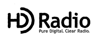 HD RADIO PURE DIGITAL. CLEAR RADIO. logo